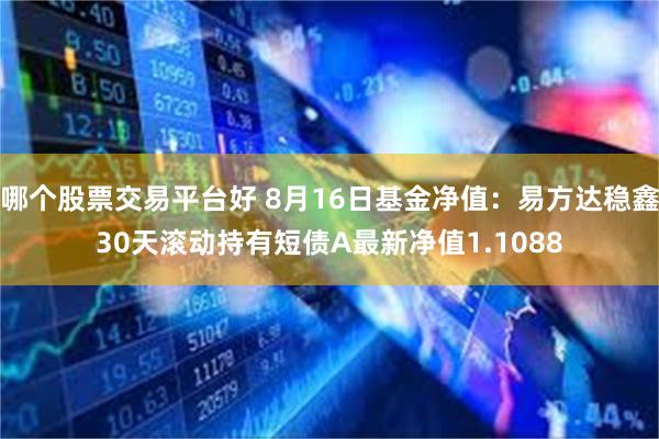 哪个股票交易平台好 8月16日基金净值：易方达稳鑫30天滚动持有短债A最新净值1.1088