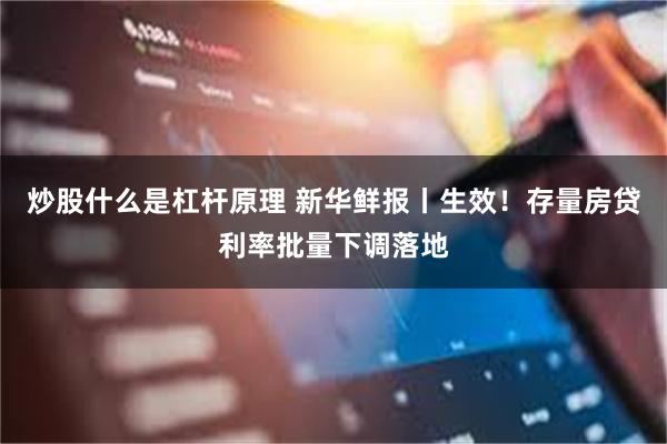 炒股什么是杠杆原理 新华鲜报丨生效！存量房贷利率批量下调落地