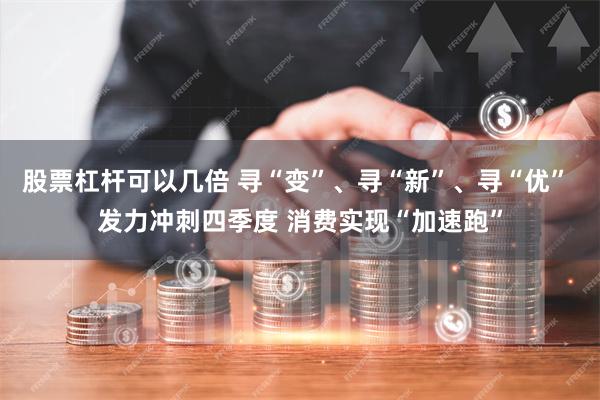 股票杠杆可以几倍 寻“变”、寻“新”、寻“优” 发力冲刺四季度 消费实现“加速跑”